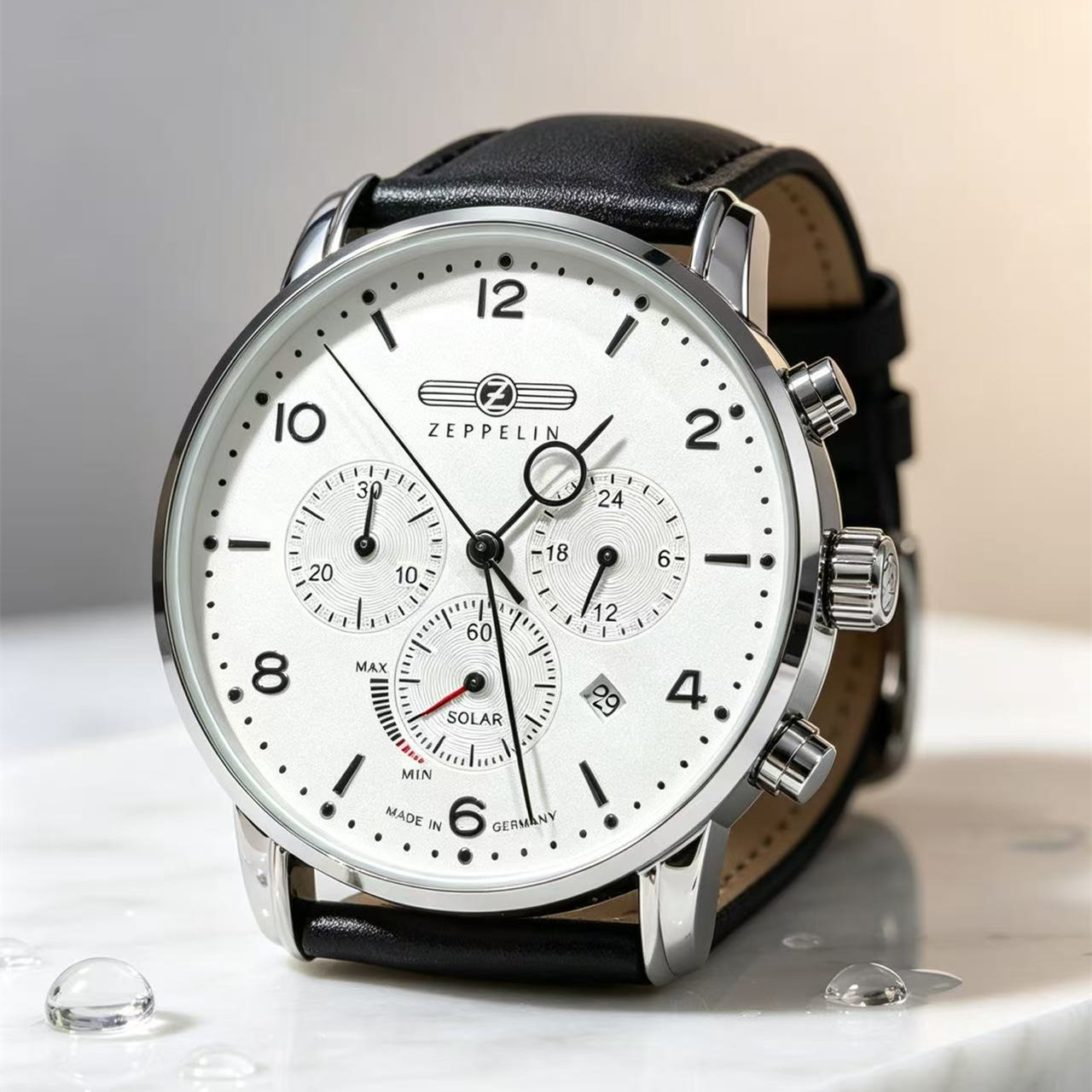 Leather Watch Band Men - Мужские часы Zeppelin Airship Automatic Date
