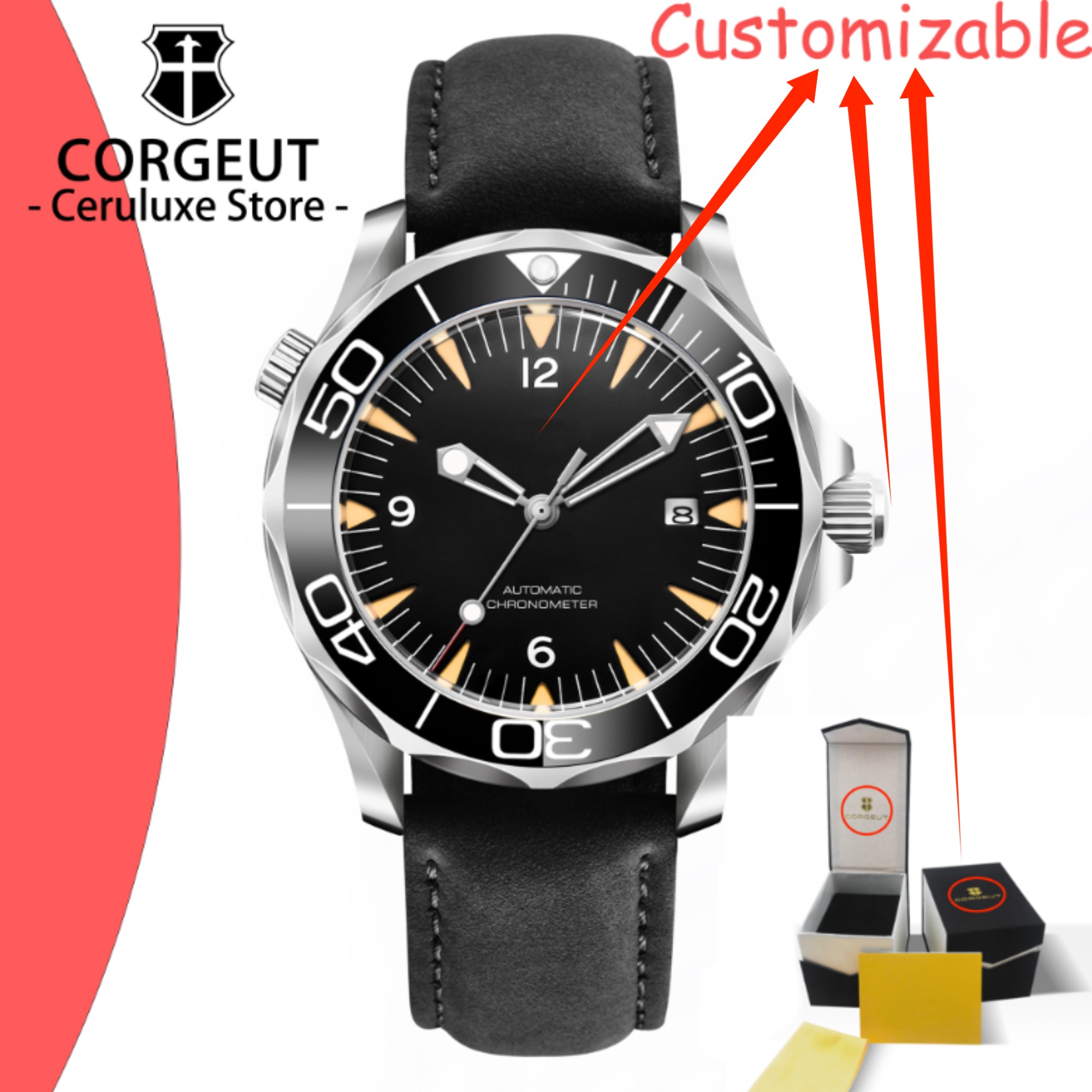 Stainless Bracelet Diver - Новые мужские водонепроницаемые дайверские часы с