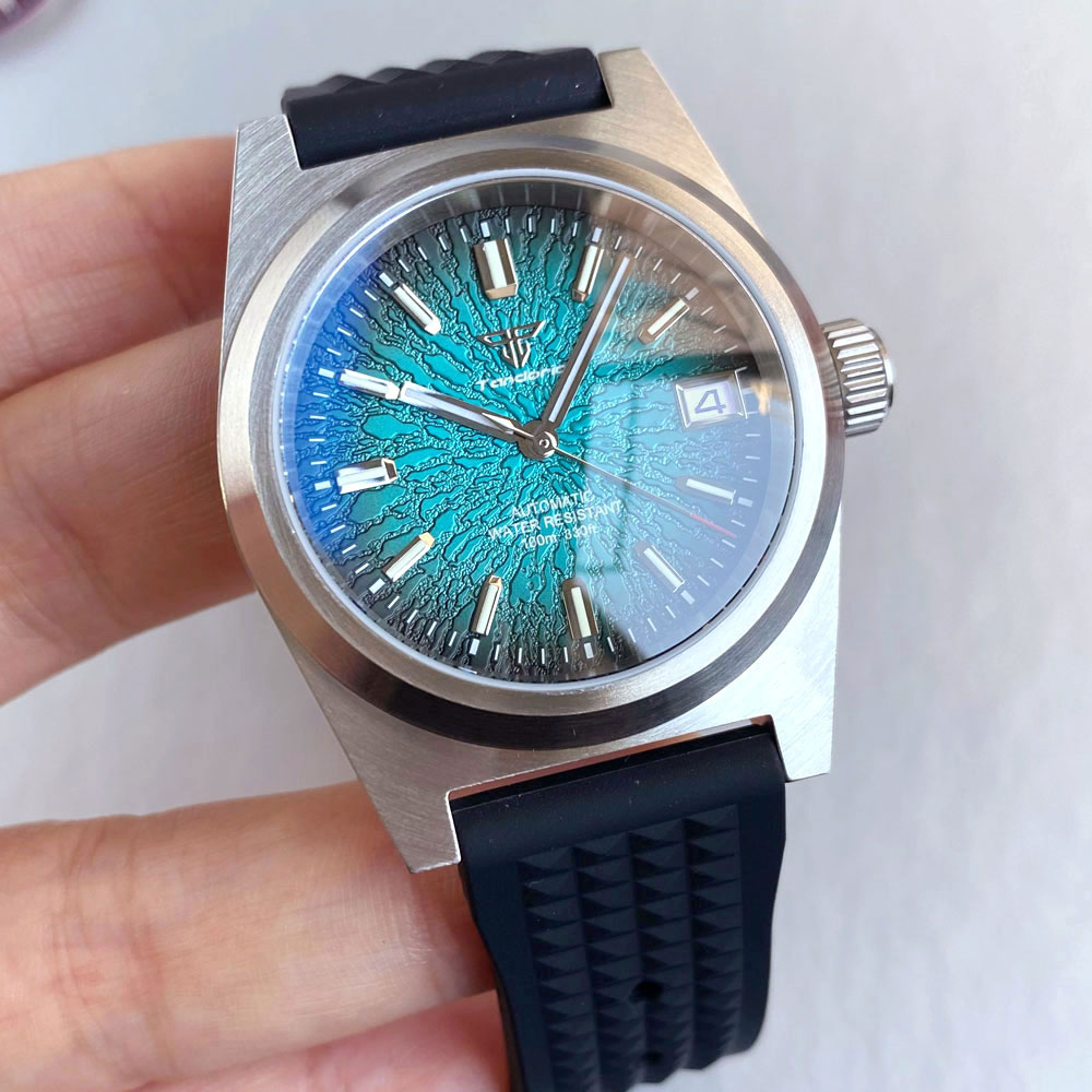 Новые механические часы 38 мм, – обзор и цена Rubber Strap Diver