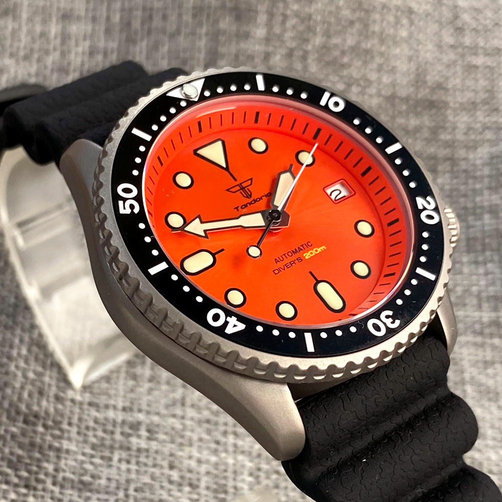 Мужские часы Tandorio 41 мм, т – обзор и цена Rubber Strap Diver