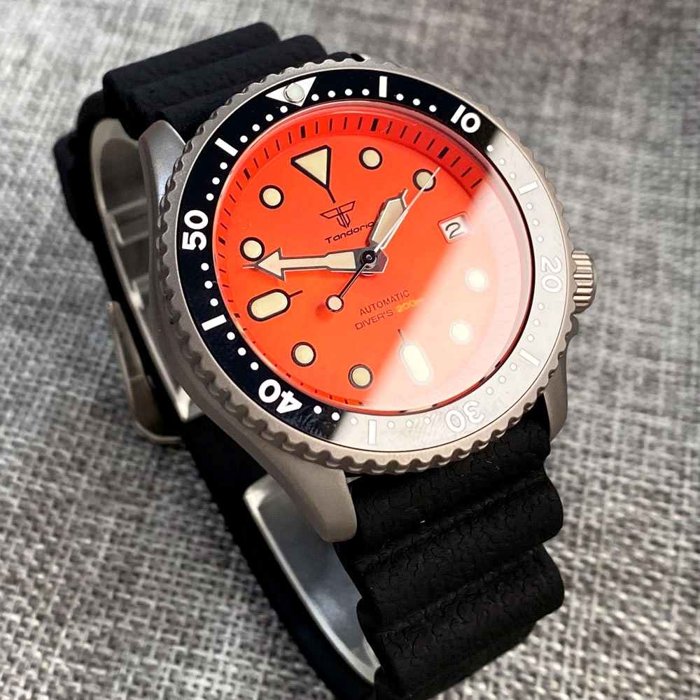 Мужские часы Tandorio 41 мм, т – обзор и цена Rubber Strap Diver