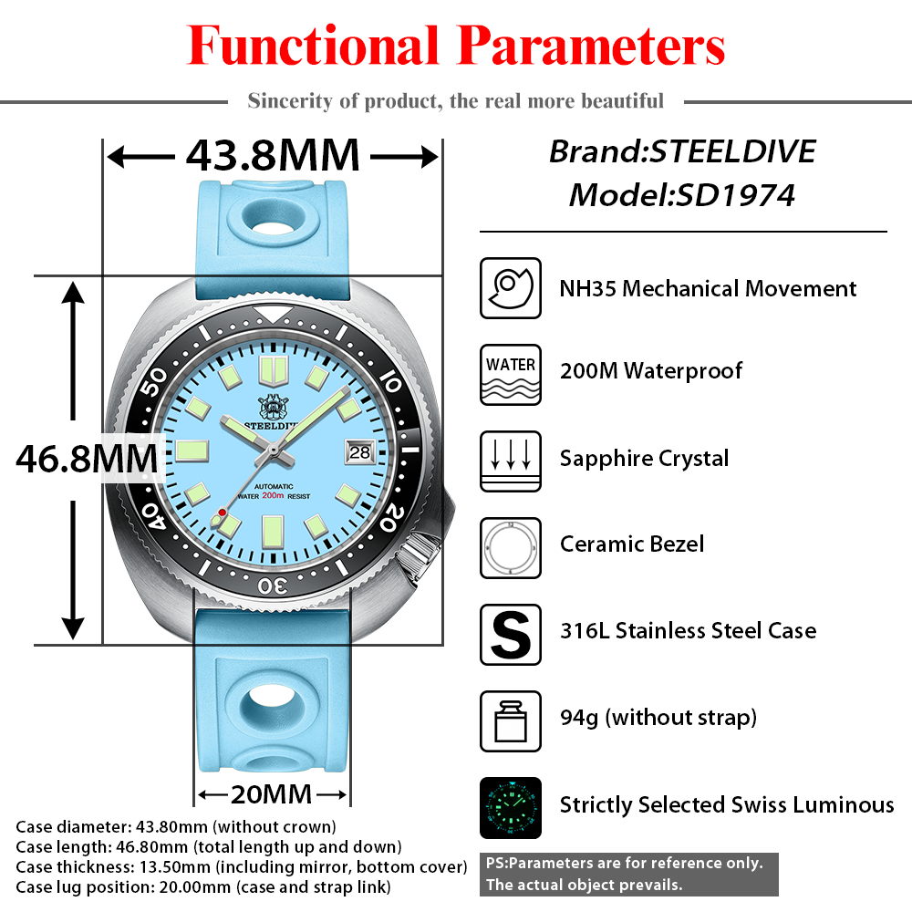 STEELDIVE SD1974 Новые 43,8 мм – обзор и цена Seiko Watch Prospex