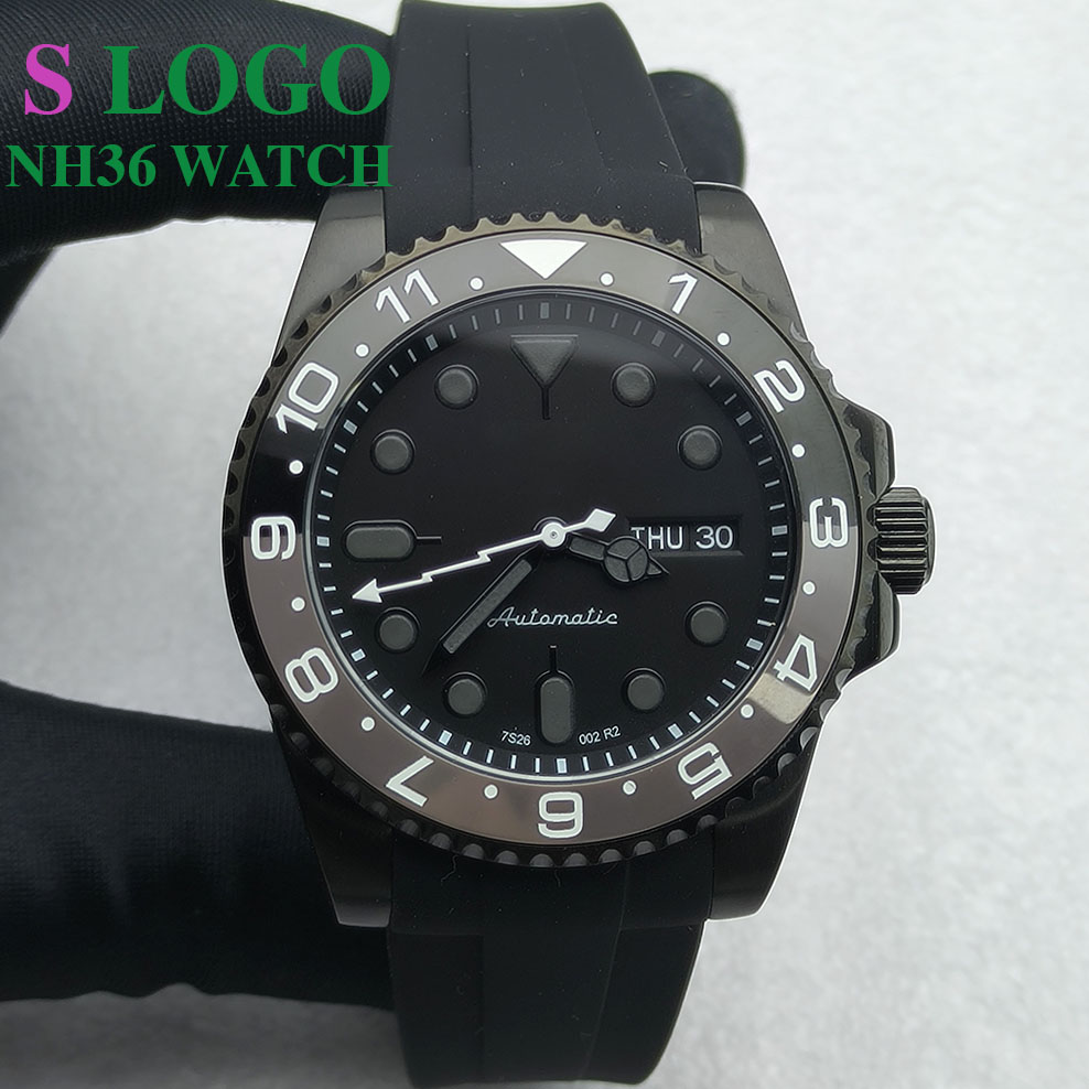 Часы NH36 40 мм, черные мужски – обзор и цена Stainless Bracelet Diver