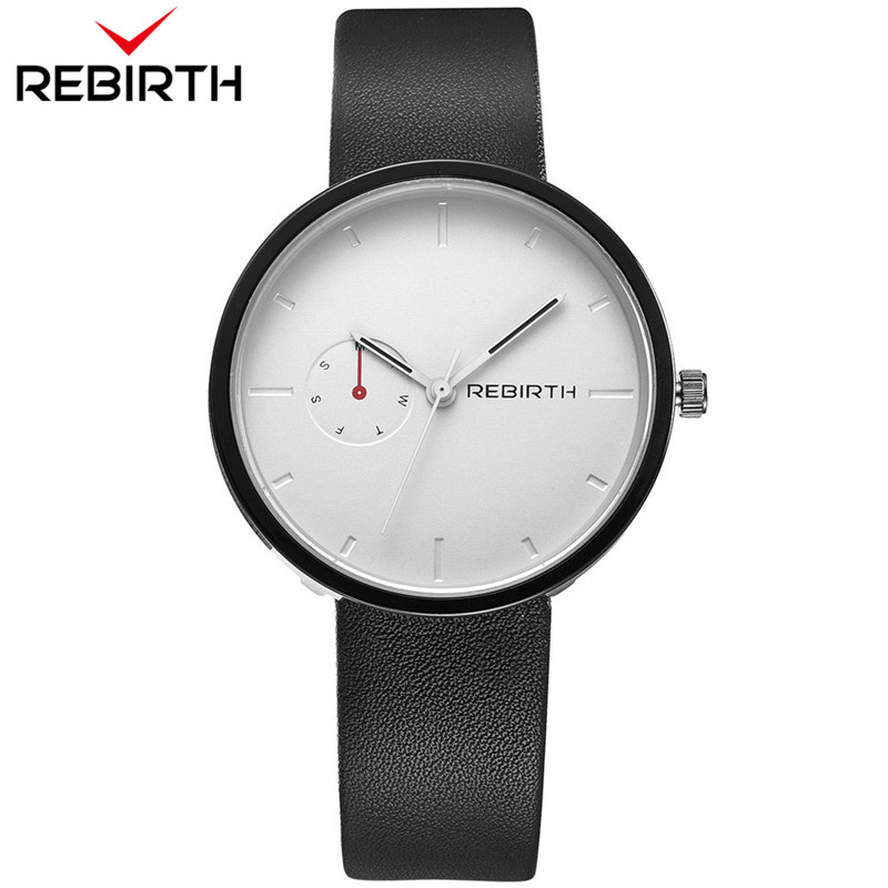 Часы Reborn кварцевые для мужч – обзор и цена Leather Watch Band Men